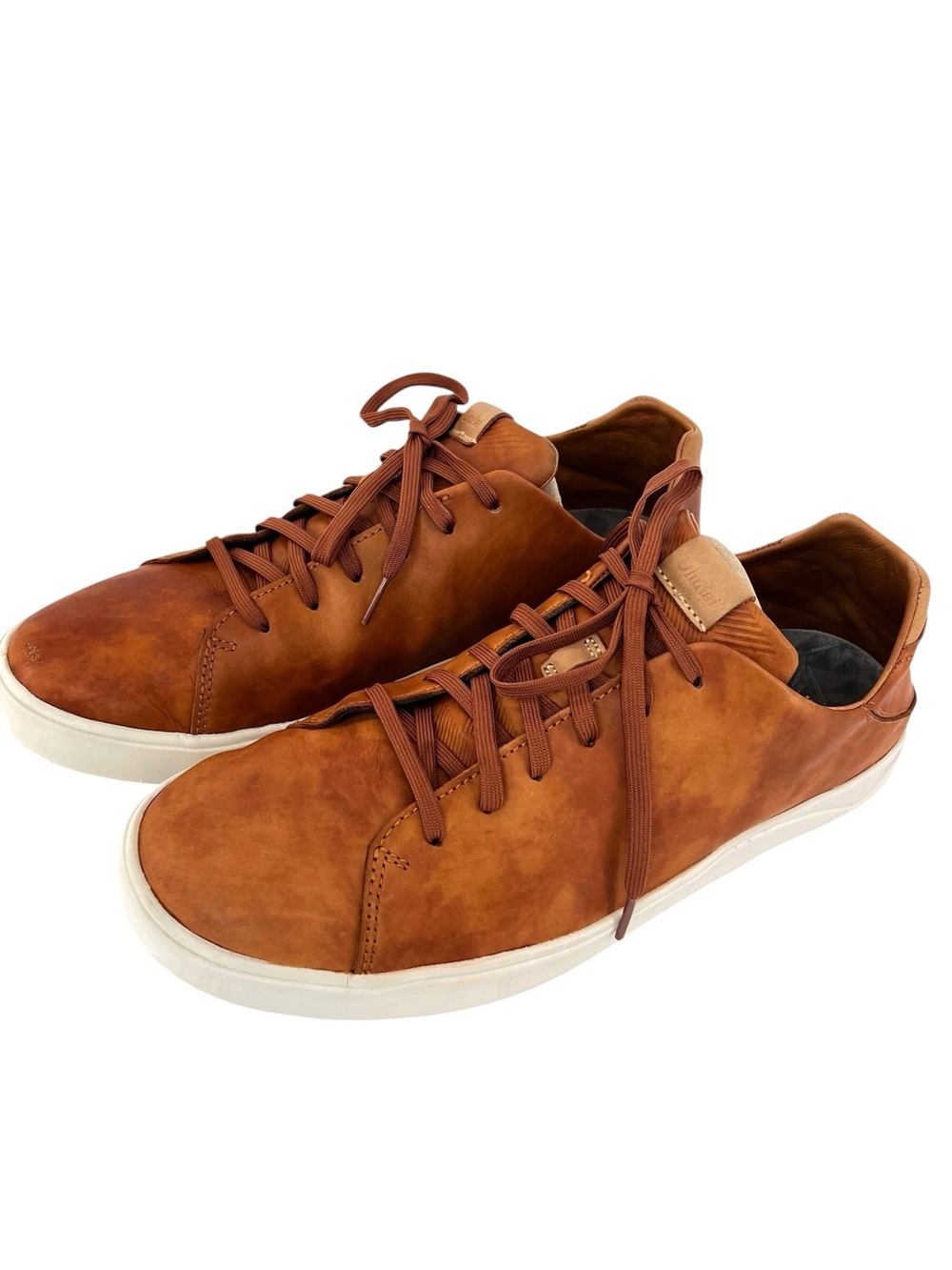 OluKai Men's Lae'ahi Lī 'Ili leather sneakers fox tan Sz 12 Brown Casual